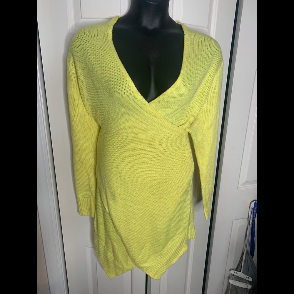 Yellow asymmetrical sweater